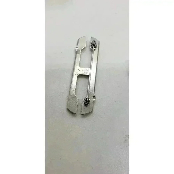 Vintage DUETTE Style Brooch Shoe Fur Collar Clips 1940 Clear Rhinestone - Picture 6 of 10